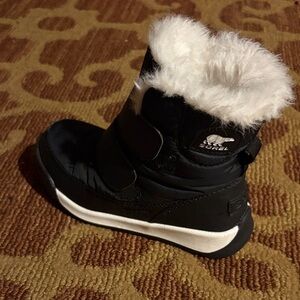 Sorel Kids Black and White Boots